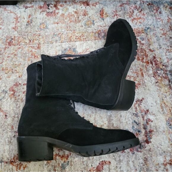 Charles David Lace-Up Suede Boots 7.5 - Picture 4 of 10